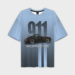 Футболка оверсайз мужская Винтажный автомобиль Porsche, цвет: 3D-принт