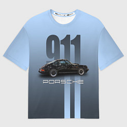 Футболка оверсайз мужская Винтажный автомобиль Porsche, цвет: 3D-принт