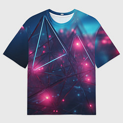 Мужская футболка оверсайз Конструкция с ярким свечением