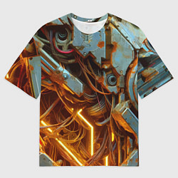 Мужская футболка оверсайз Cyber armor - ai art