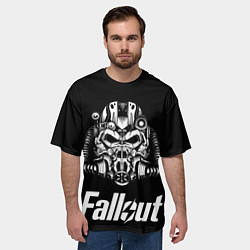 Футболка оверсайз мужская Power armour helmet, цвет: 3D-принт — фото 2