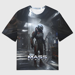 Футболка оверсайз мужская Mass Effect game - пришелец, цвет: 3D-принт