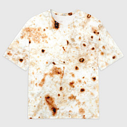 Мужская футболка оверсайз Текстура светлого лаваша