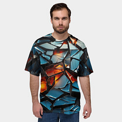 Футболка оверсайз мужская Объемные стекляшки, цвет: 3D-принт — фото 2