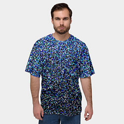 Футболка оверсайз мужская Шум пикселей, цвет: 3D-принт — фото 2