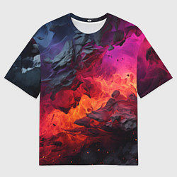 Мужская футболка оверсайз Яркий абстрактный путь
