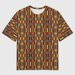 Мужская футболка оверсайз Африканский геометрический узор-паттерн