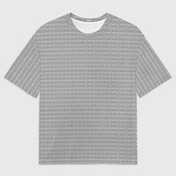 Футболка оверсайз мужская Черно-белый узор в стиле ар-деко, цвет: 3D-принт
