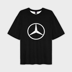 Футболка оверсайз мужская Mercedes benz logo white, цвет: 3D-принт