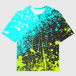Футболка оверсайз мужская Брызги красок с геометрией, цвет: 3D-принт