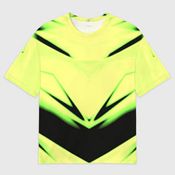 Мужская футболка оверсайз Geometry stripes кислотный стиль