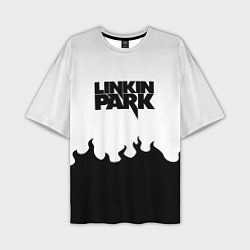 Футболка оверсайз мужская Linkin park rock fire, цвет: 3D-принт