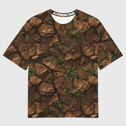 Футболка оверсайз мужская Текстура элементаля земли, цвет: 3D-принт