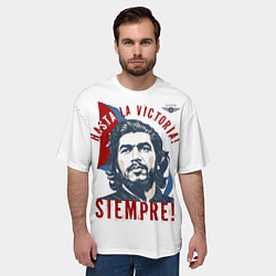 Футболка оверсайз мужская Че Гевара - идти до победы, цвет: 3D-принт — фото 2