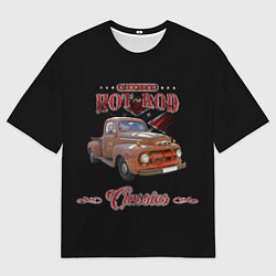 Футболка оверсайз мужская Хотрод на базе пикапа 50-х годов, цвет: 3D-принт
