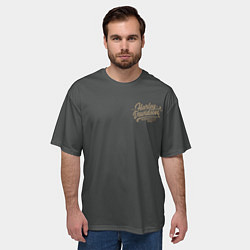 Футболка оверсайз мужская Винтажный Харлей Дэвидсон, цвет: 3D-принт — фото 2
