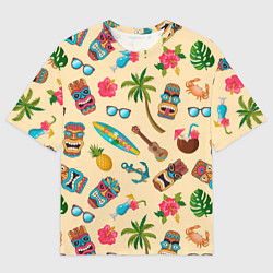 Мужская футболка оверсайз Vacation travel и тотемы индейцев