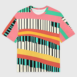 Мужская футболка оверсайз Пиянино