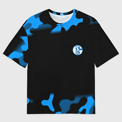 Футболка оверсайз мужская Schalke 04 fc camo, цвет: 3D-принт