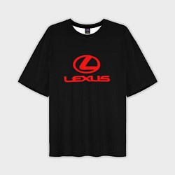 Футболка оверсайз мужская Lexus red logo, цвет: 3D-принт