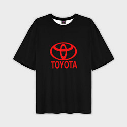 Футболка оверсайз мужская Toyota red logo, цвет: 3D-принт
