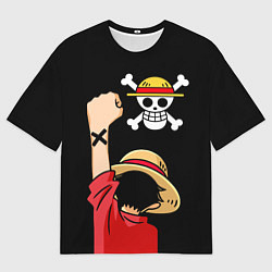 Футболка оверсайз мужская One piece - Monkey D Luffy, цвет: 3D-принт