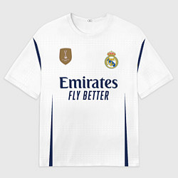 Футболка оверсайз мужская Мбаппе Реал Мадрид форма домашняя, цвет: 3D-принт