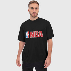 Футболка оверсайз мужская NBA logo, цвет: 3D-принт — фото 2