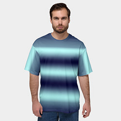 Футболка оверсайз мужская Полосы градиент, цвет: 3D-принт — фото 2