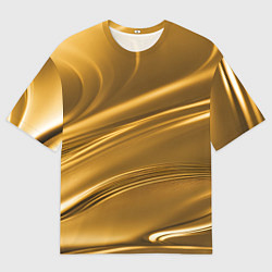Мужская футболка оверсайз Золотой сплав абстрактная текстура