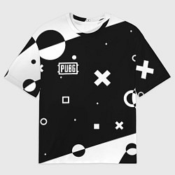 Футболка оверсайз мужская PUBG game pattern, цвет: 3D-принт