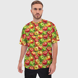 Футболка оверсайз мужская Ароматные сочные яблоки, цвет: 3D-принт — фото 2