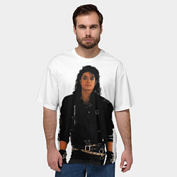 Футболка оверсайз мужская Michael Jackson whos bad, цвет: 3D-принт — фото 2