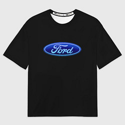 Мужская футболка оверсайз Ford neon steel