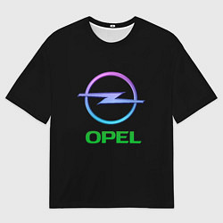 Футболка оверсайз мужская Opel auto neon, цвет: 3D-принт