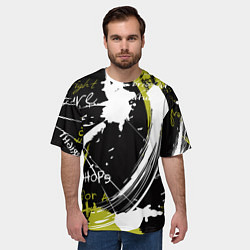 Футболка оверсайз мужская Надписи на стене, цвет: 3D-принт — фото 2