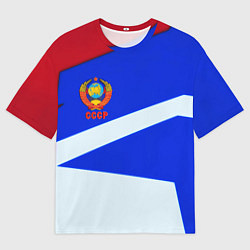 Мужская футболка оверсайз СССР геометрия спорт