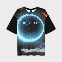 Футболка оверсайз мужская Portal logo game, цвет: 3D-принт