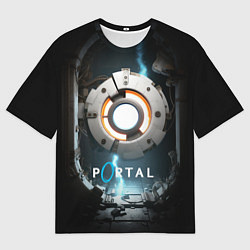Футболка оверсайз мужская Portal space, цвет: 3D-принт