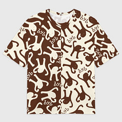 Футболка оверсайз мужская Ъуъ съука mem retro, цвет: 3D-принт