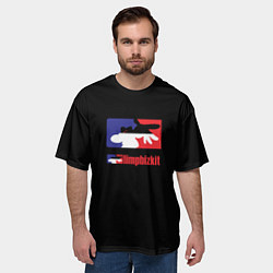 Футболка оверсайз мужская Limp Bizkit logo brend, цвет: 3D-принт — фото 2