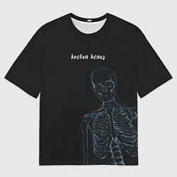 Футболка оверсайз мужская Broken bones, цвет: 3D-принт