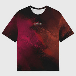 Мужская футболка оверсайз Smile and colors