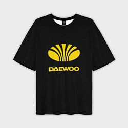 Футболка оверсайз мужская Daewoo logo yellow, цвет: 3D-принт