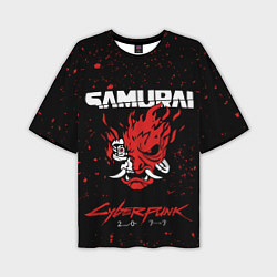 Мужская футболка оверсайз Cyberpunk 2077 Samurai lego