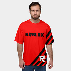 Футболка оверсайз мужская Roblox geometry game, цвет: 3D-принт — фото 2