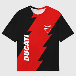 Футболка оверсайз мужская Ducati - logo, цвет: 3D-принт
