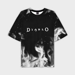 Мужская футболка оверсайз Diablo fire black