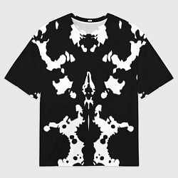 Футболка оверсайз мужская Тест Роршаха - нейросеть, цвет: 3D-принт