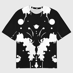 Футболка оверсайз мужская Тест Роршаха - психоделика, цвет: 3D-принт